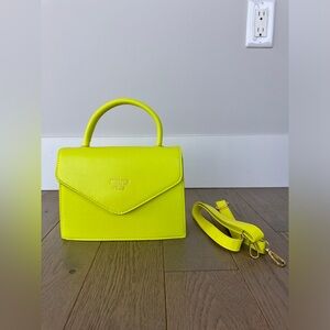 Neon Yellow - Handbag - W/ Removable Strap - 8.5” length x 2.5” width x 6.5”